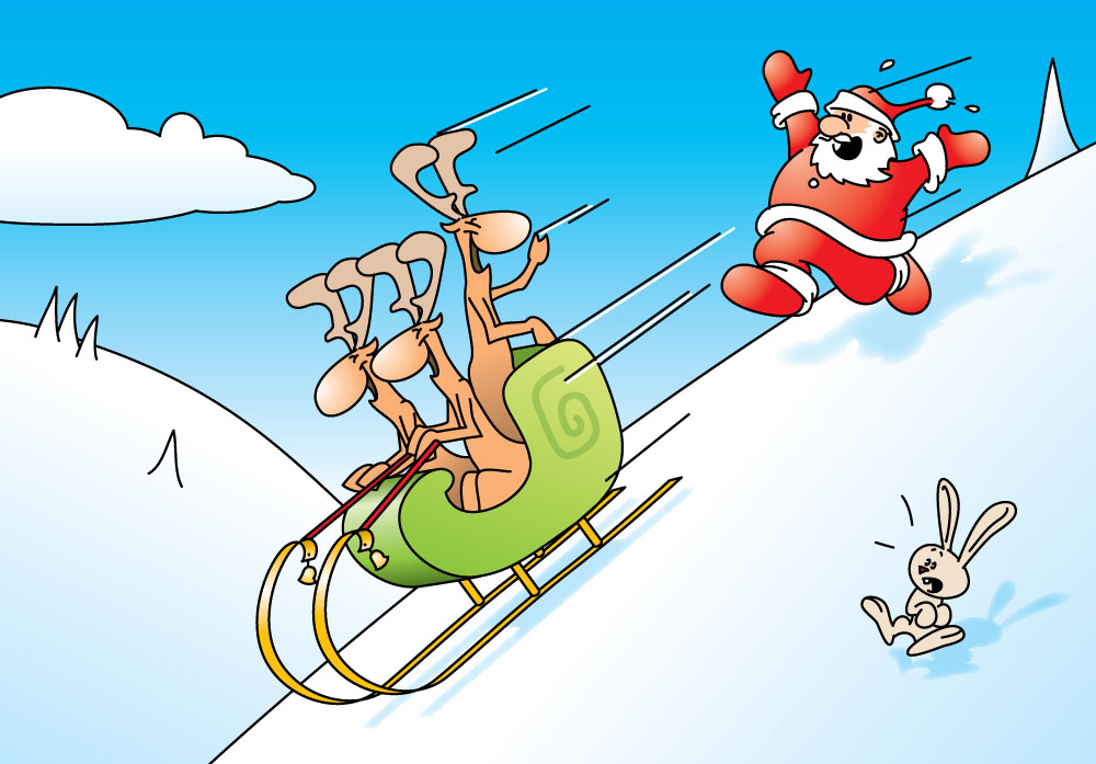 Rendieren op de slee